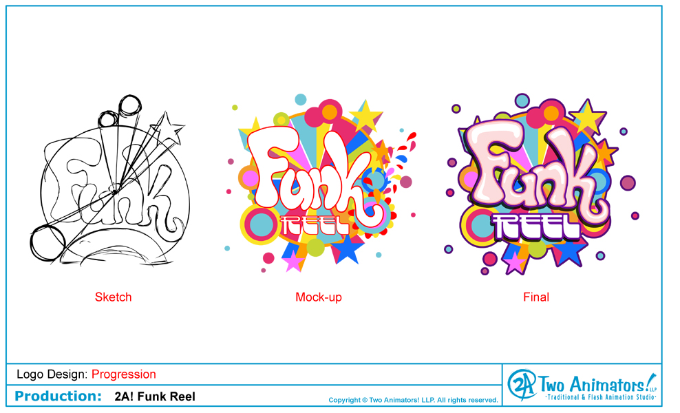 Two Animators! Animation Studio Blog: Logo Design: Funk Reel